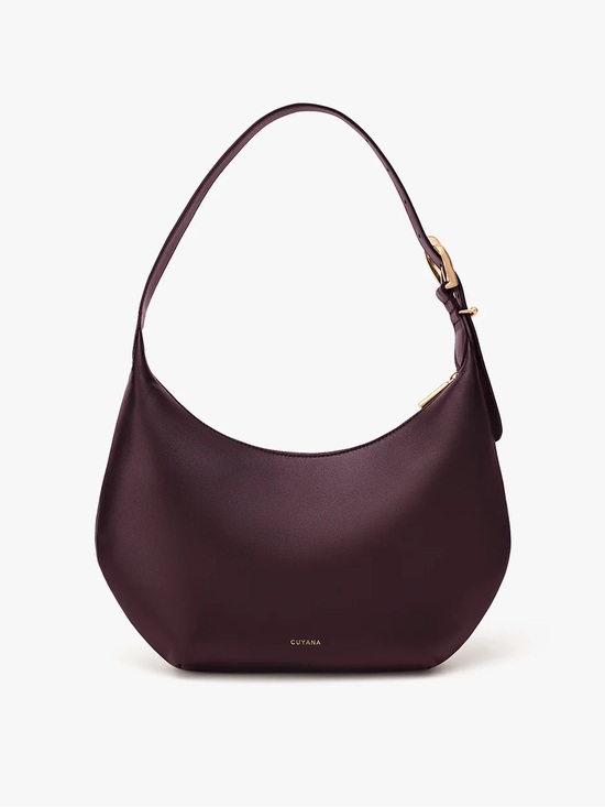 Cuyana Handbags - Cuyana Celestia Shoulder Bag in Plum